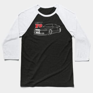 R32 GTR Skyline - Line Graphic Baseball T-Shirt